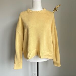 GAP Pale Yellow Crewneck Sweater